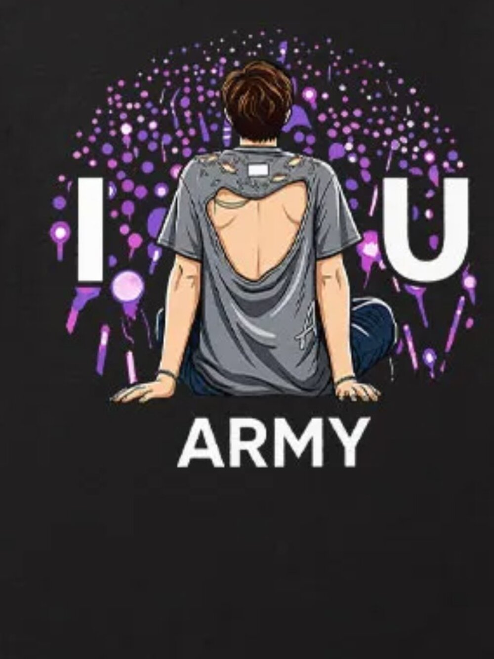 Joonie BTS I Love You Army T Shirt - Picture 2 of 5